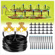 100ft Drip Irrigation Kit with Adjustable Emitters, Brass Splitter & 8x5mm Tubing for Garden