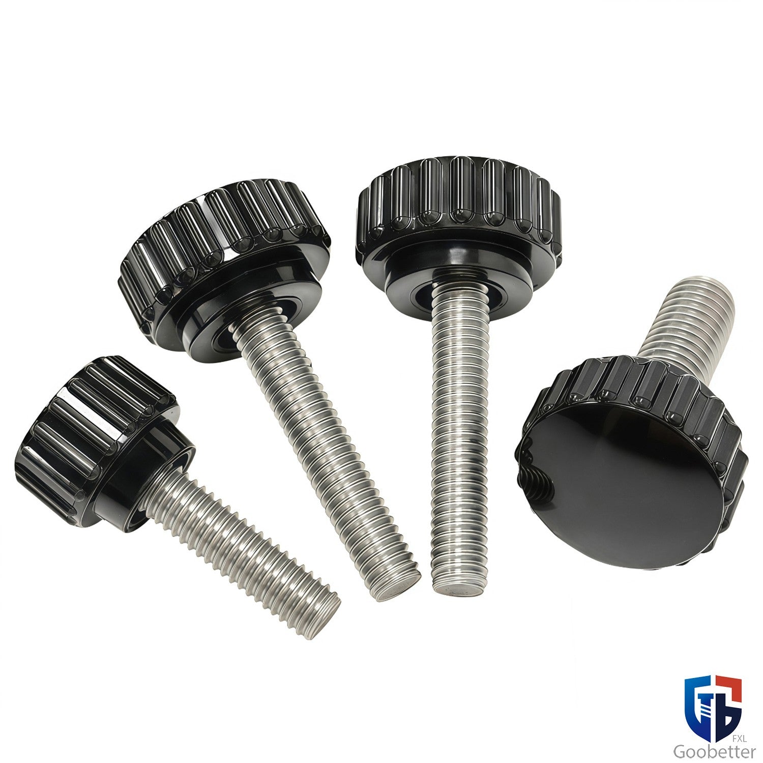 Knurled Thumb Screws with Round Plastic Handle — M3 M4 M5 M6 M8 M10 Clamping Knob Bolts