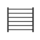 6-Bar Electric Heated Towel Warmer – Plug-in Wall Mount Towel Rack with Timer, Matt Black