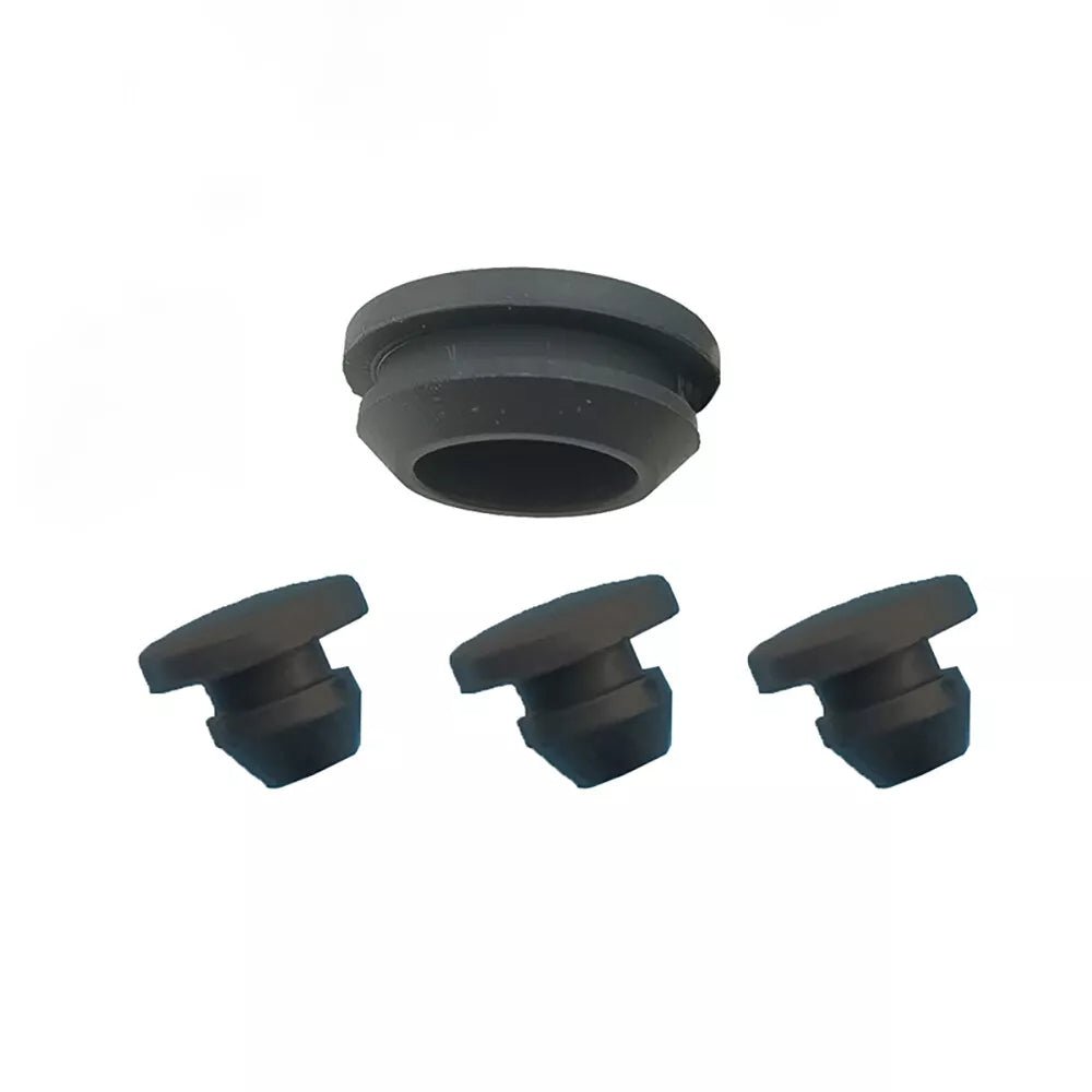 Black Snap - On Hole Plug Silicone Rubber Blanking Seal Bung Pipe Tube 2.5mm - 50mm - HomeDIYer