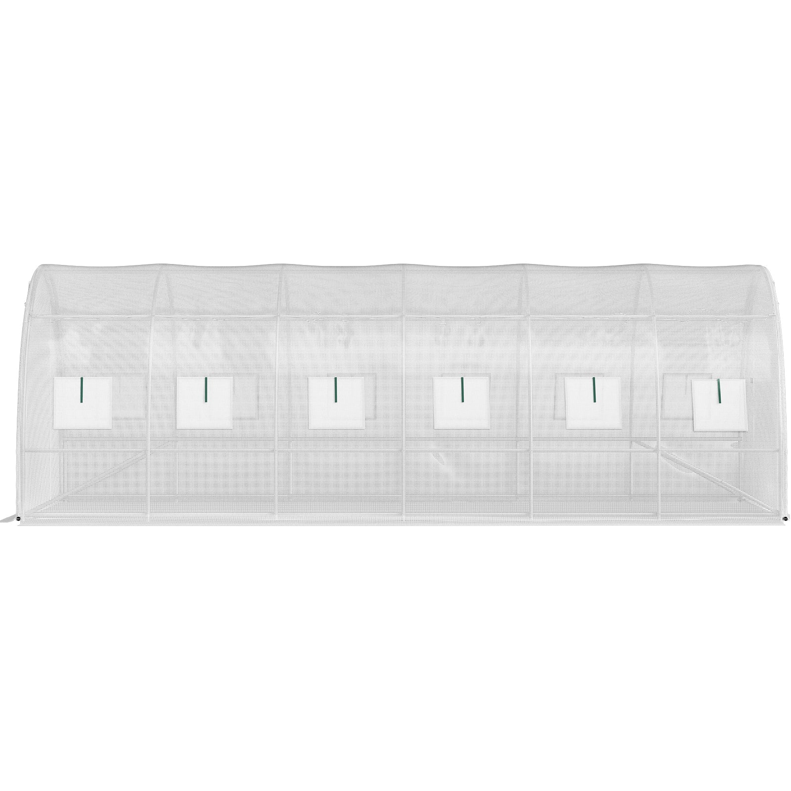 20ft x 10ft x 7ft Walk‑In Tunnel Greenhouse — Galvanized Steel Frame Roll‑Up Windows & Zippered Doors White