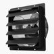 16" Shutter Exhaust Fan – Smart Variable Speed Temp Control, 2900 CFM, EC Motor, Timer for Shed, Garage, Greenhouse (Black)