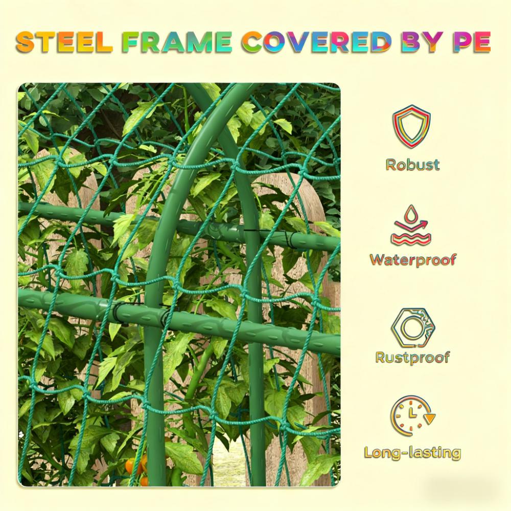 Arch Trellis,A-Frame Metal Garden Trellis,for Climbing Plants Outdoor,with Climbing Net