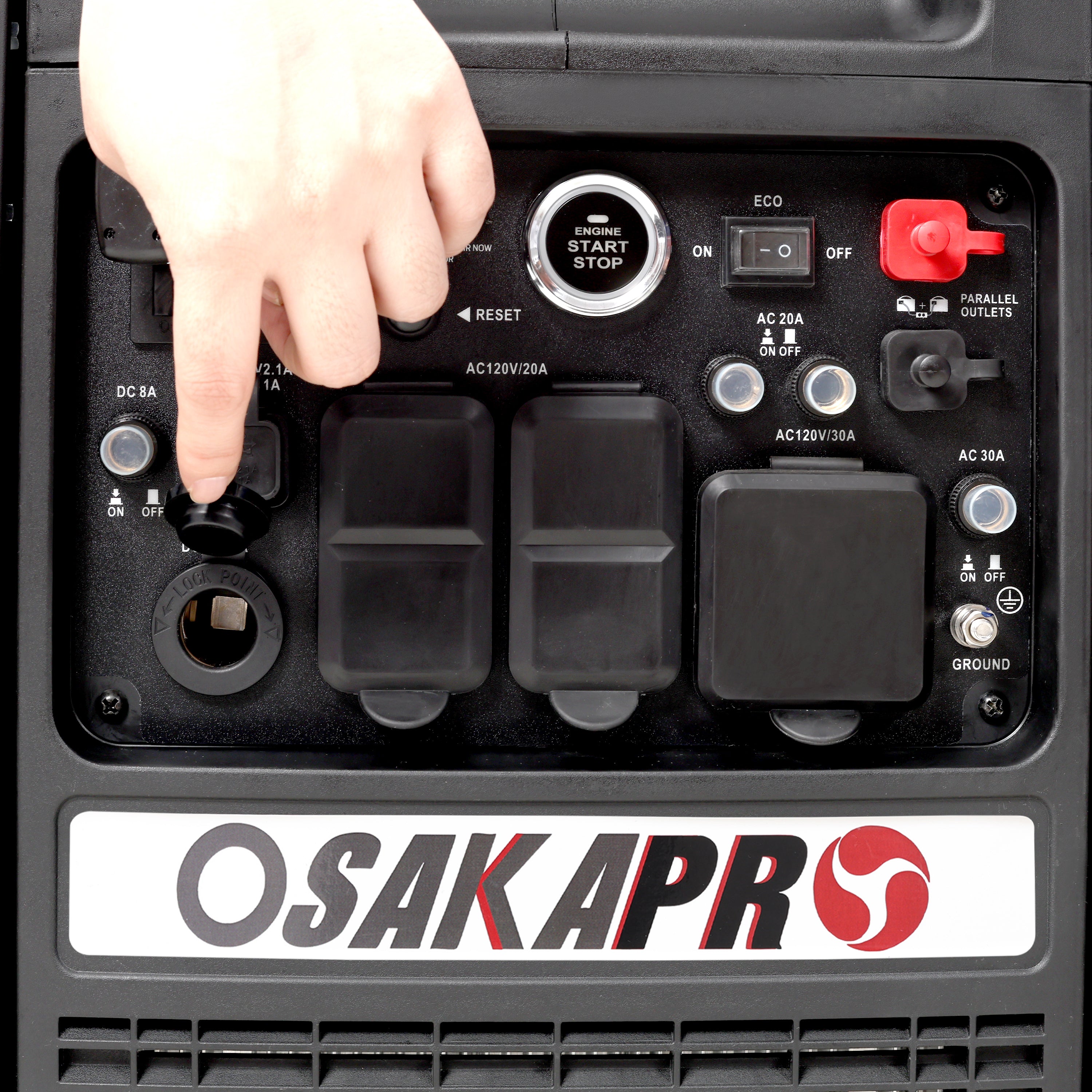 Super quiet Inverter Generator 5.5KW portable generator electric&remote start, foldable handle with wheels, 224cc 4 stroke EPA compliant
