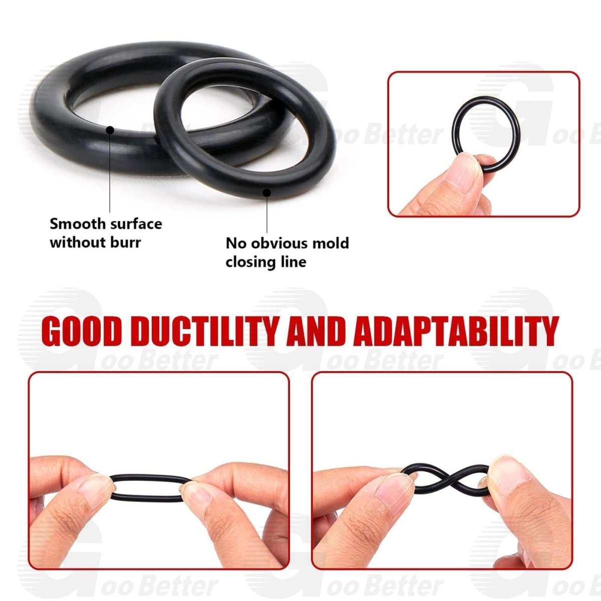 225pc Universal Rubber O - Ring Assortment Kit Gasket Plumbing Automotive Seal Set - HomeDIYer