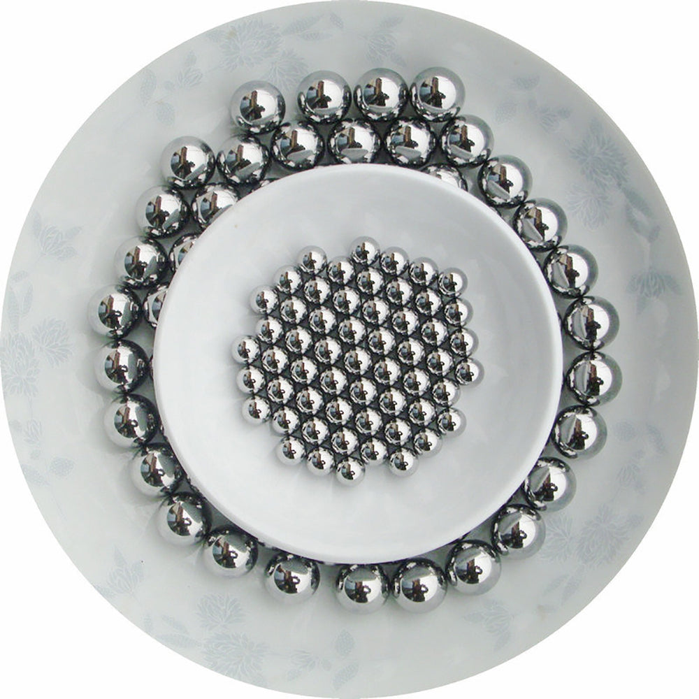 Retail package of HomeDIYer Large Carbon Steel Balls for industrial and DIY use