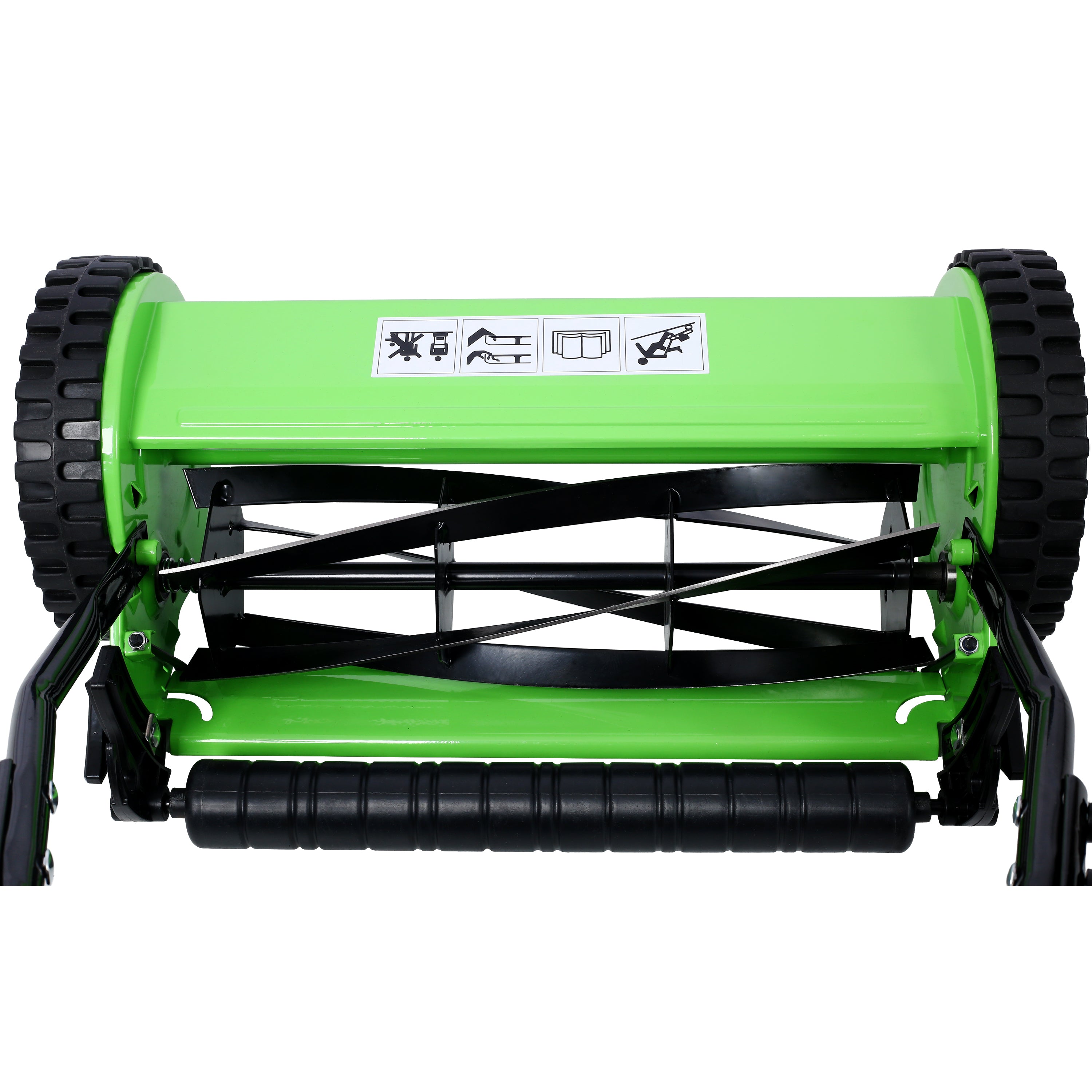 16-Inch 5-Blade Push Reel Lawn Mower with Grass Catcher, BLUE COLOR