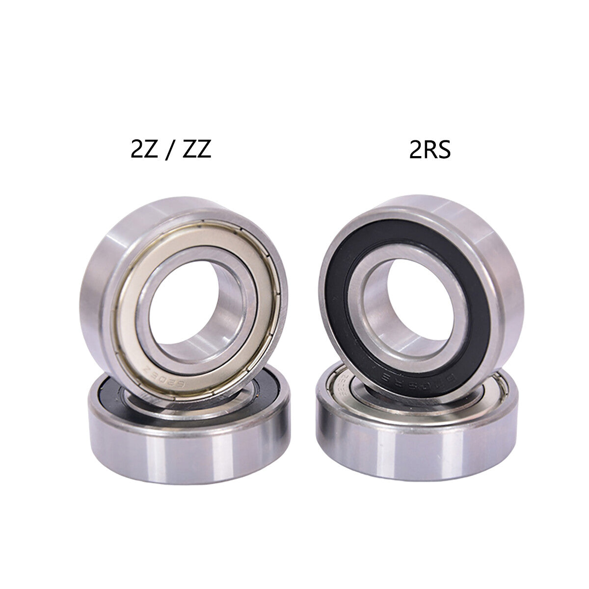 6000-6306 Deep Groove Ball Bearings 2RS Rubber-ZZ Metal Seals - Choose Size
