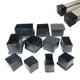 PVC Rubber Rectangle Black Chair Table Feet Furniture Tube Pipe End Cover Caps