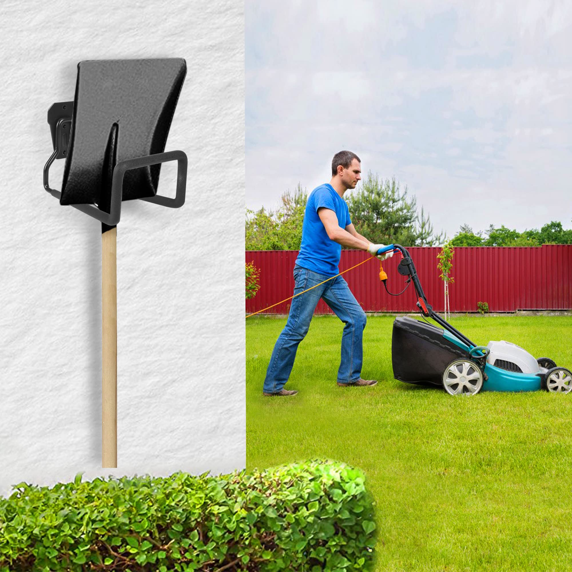 Metal Garden Hose Holder – Heavy Duty Wall Mount Hose Hanger for Outside Yard, Rustproof & Sturdy