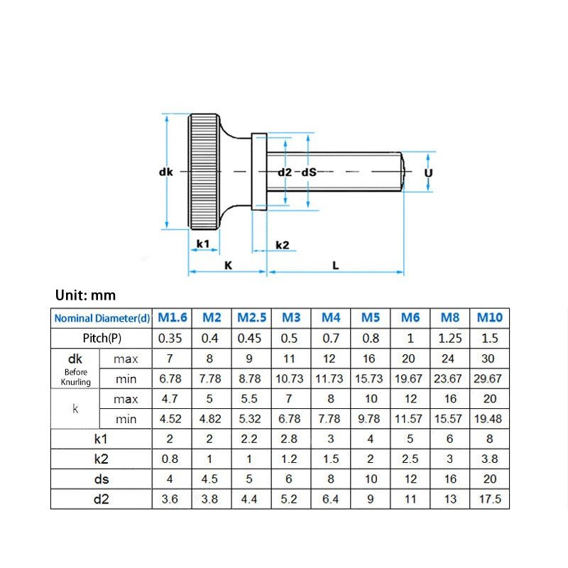 M2–M6 Stainless Steel High Head Knurled Thumb Screws – Hand Tighten Grip Adjustment Knobs - HomeDIYer
