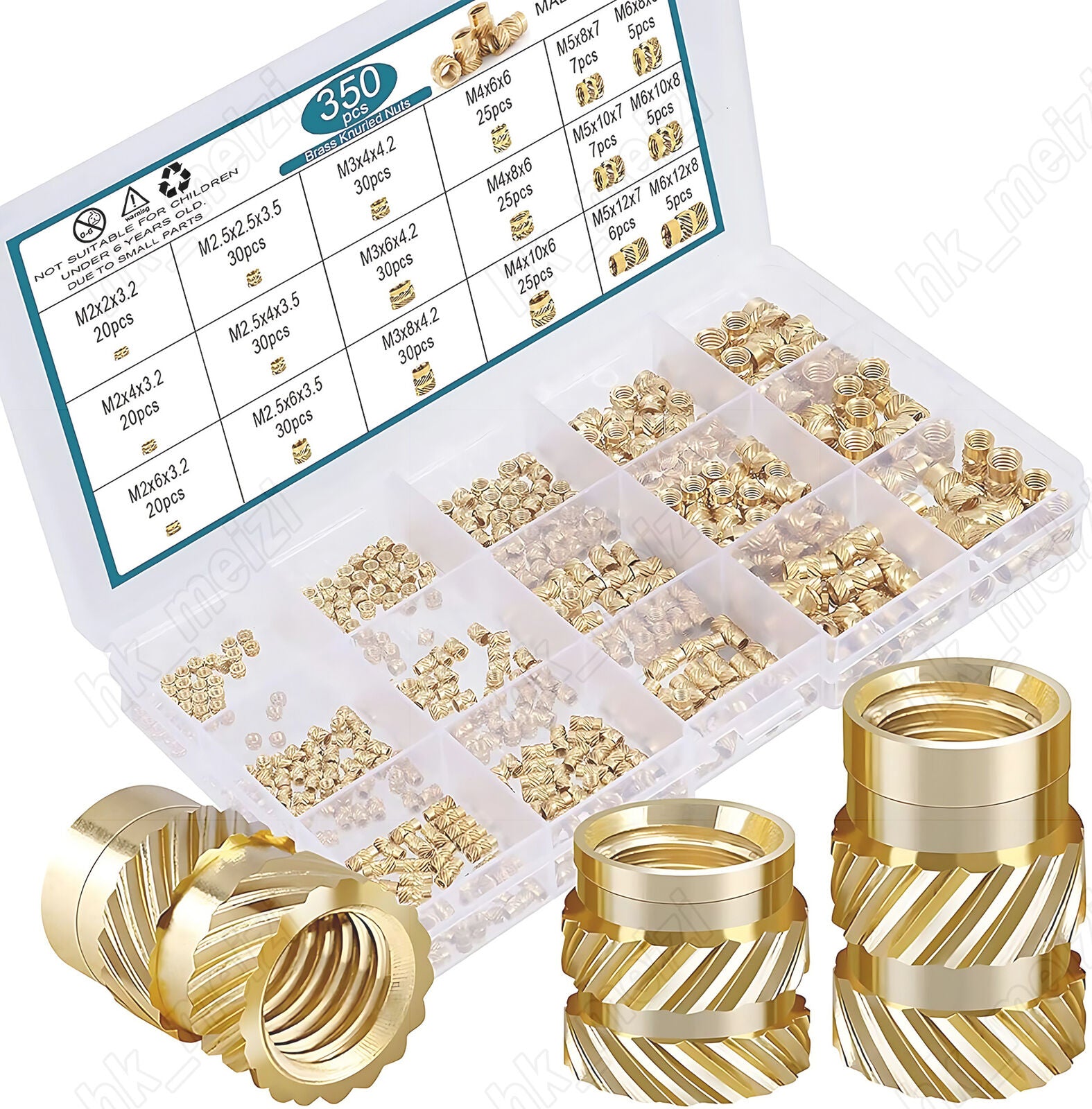 Thread insert Press-in nut Fusion nut M2 M2.5 M3 M4 M5 M6 Set 3D printing