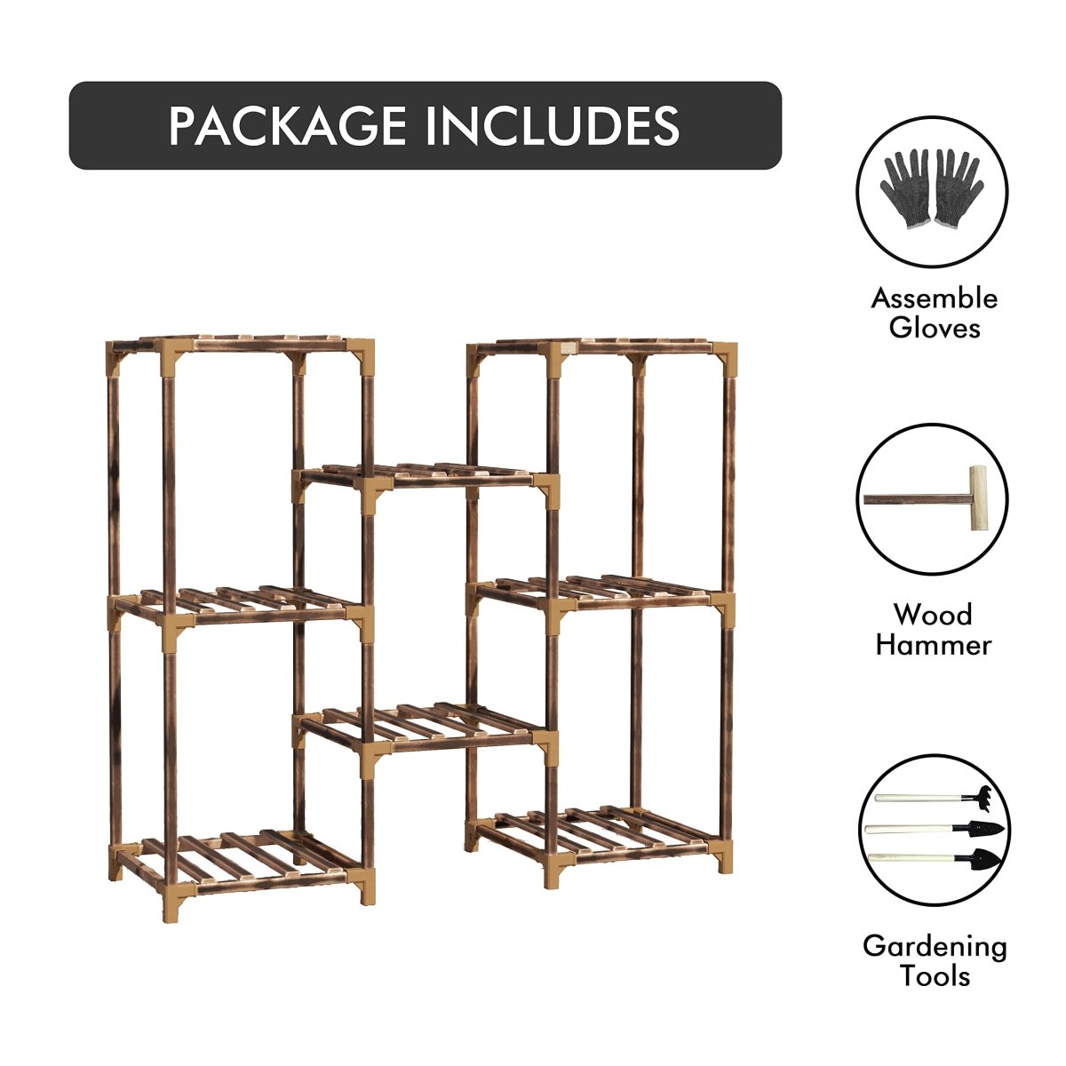 Plant Stand Indoor, Outdoor Wood Plant Stands for Multiple Plants, Plant Shelf Ladder Table Plant Pot Stand for Living Room, Patio, Balcony, Plant Gardening Gift - HomeDIYer