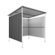 6x6 ft Metal Pergola Gazebo, Open-Front Hardtop Lean-To Shelter for Patio & Bike Storage