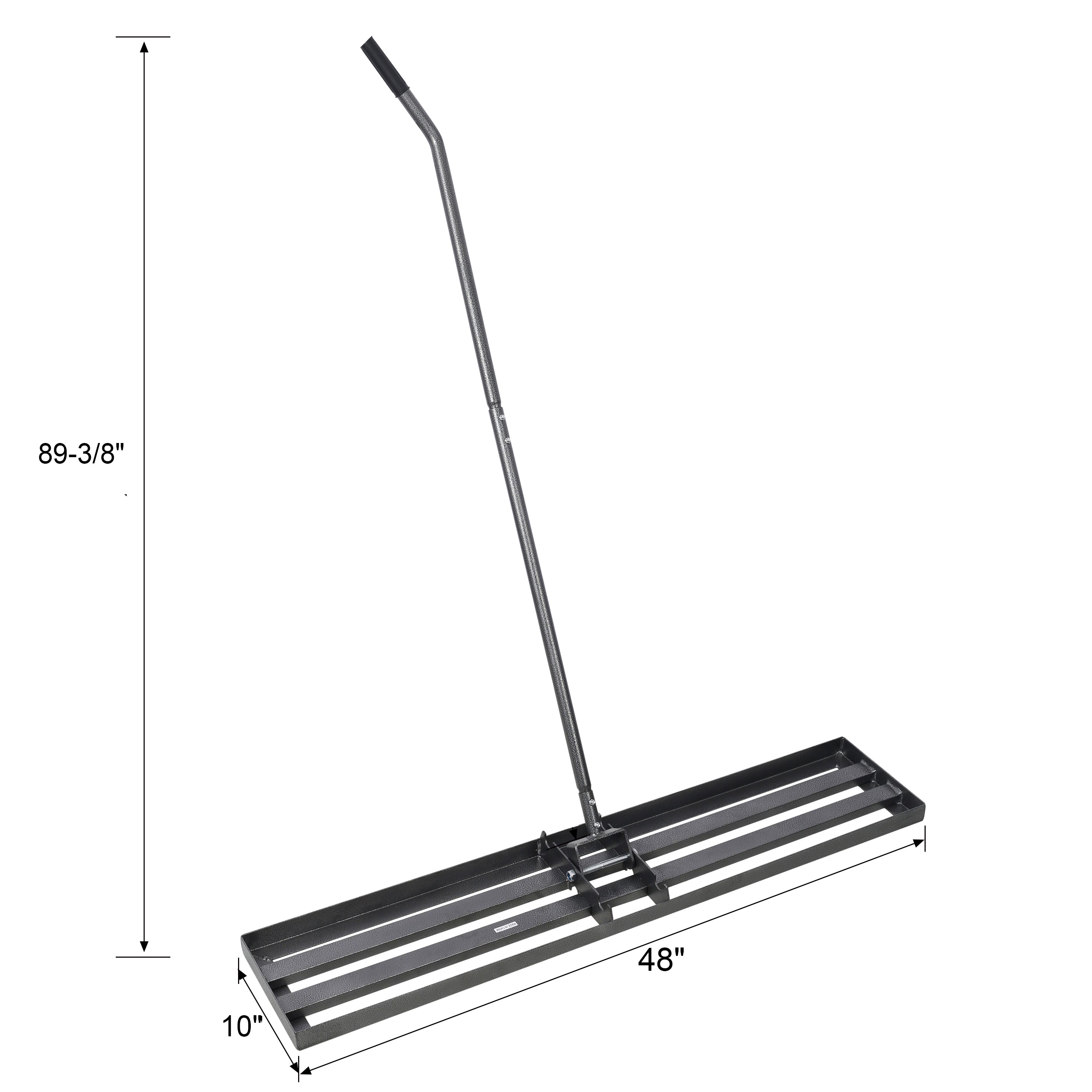 Lawn Leveling Rake, 48"x10" lawn Leveling Tool, Heavy Duty Effort Saving Lawn Level Tool, 7FT Steel Handle Lawn Leveler for Yard Garden Golf Course, Ease Level Soil Sand Dirt Surfaces and Fertilizer
