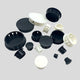 6mm-30mm Round Plastic Black/White Blanking End Caps Tube Pipe Inserts Plug Bung