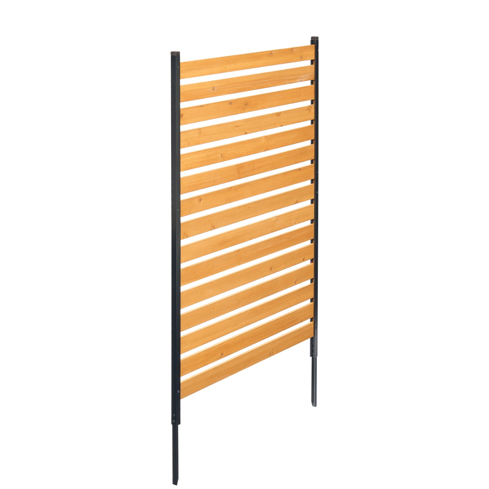 Wood Privacy Fence 1 Panel Slatted Air Conditioner Fence 39" W x 61" L
