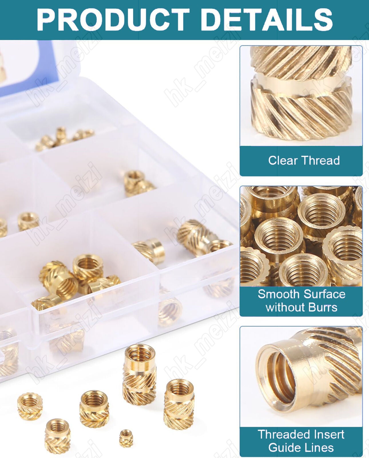 Thread insert Press-in nut Fusion nut M2 M2.5 M3 M4 M5 M6 Set 3D printing