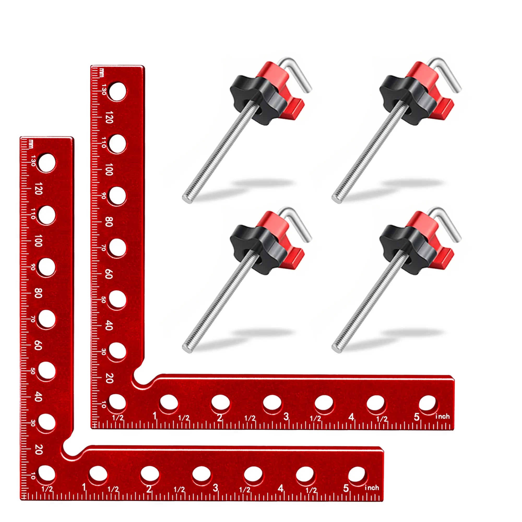 Aluminum 90° Corner Clamp Kit with Storage Case – 2, 4 & 8-Piece Sets