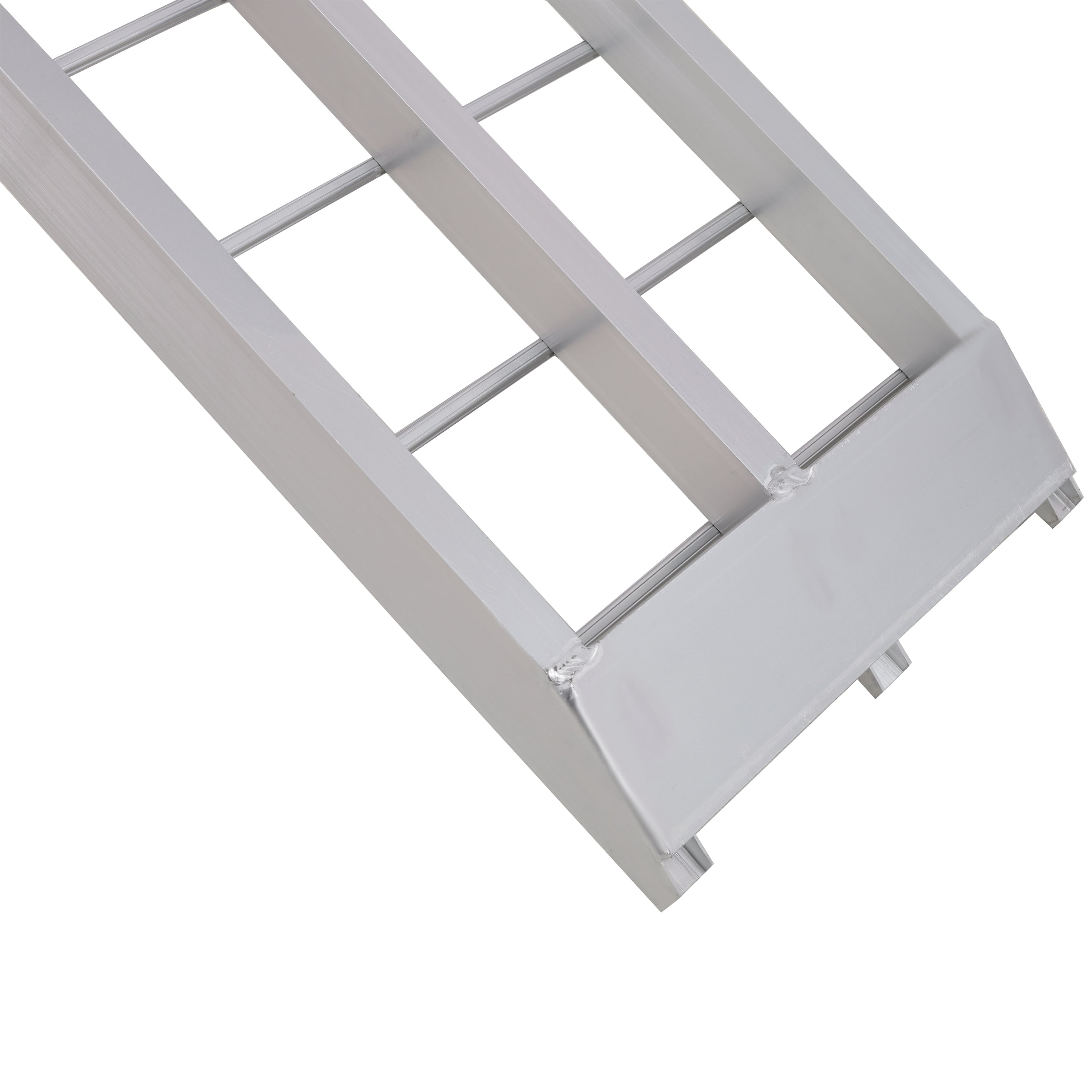 7.5FT Aluminum Loading Ramps, 1500 Lbs Capacity per pair, With safety straps, Motorcycle Ramp, ATV Truck Ramps, Tailgate Ramps, Four Wheeler Ramps for Trucks, Lawn Mower, UTV, 1 PAIR, SILVER Color