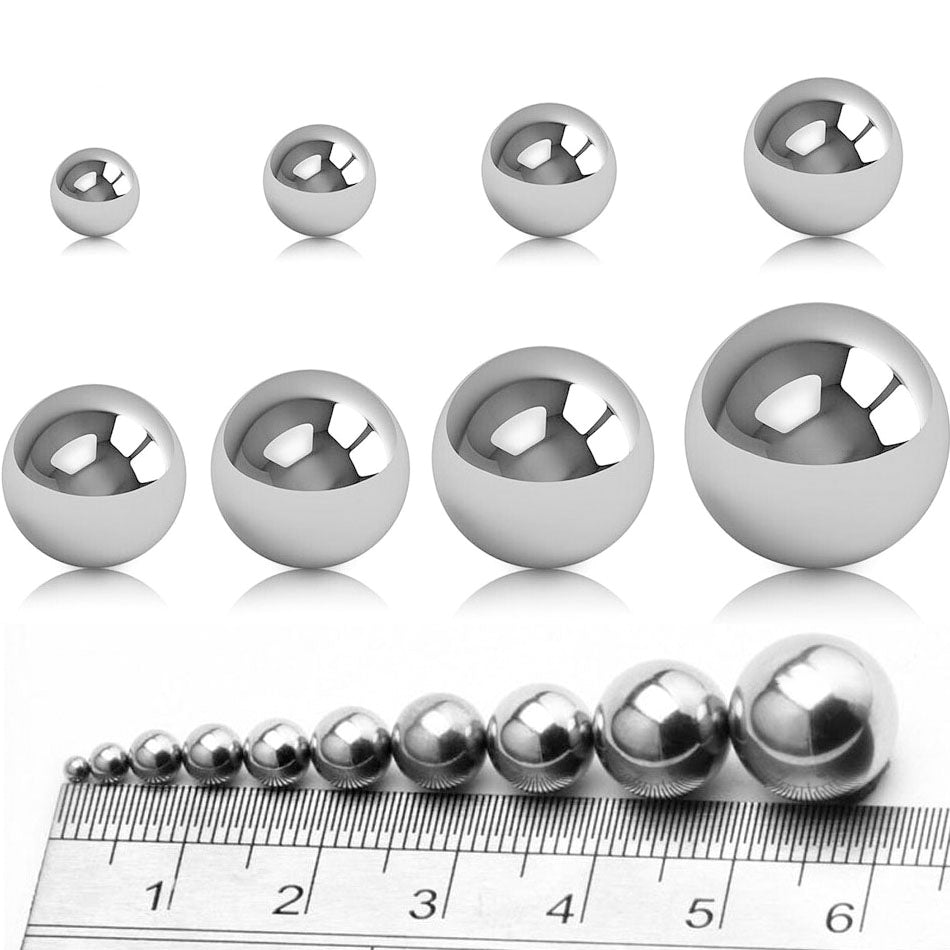 Close-up of A2 304 stainless steel bearing ball surface