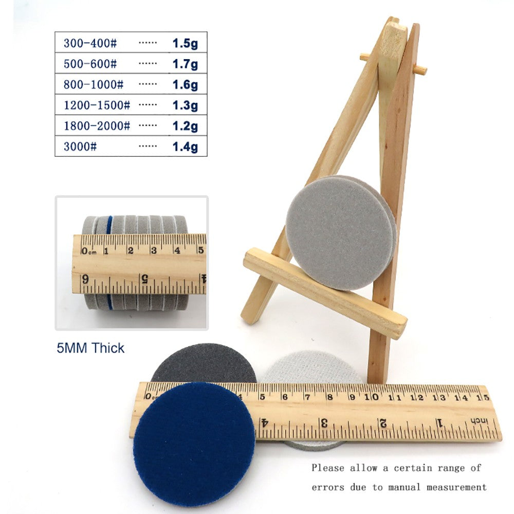 2 Inch（50mm）Hook & Loop Sponge Sandpaper Wet and Dry Sanding Discs 300-3000 Grit