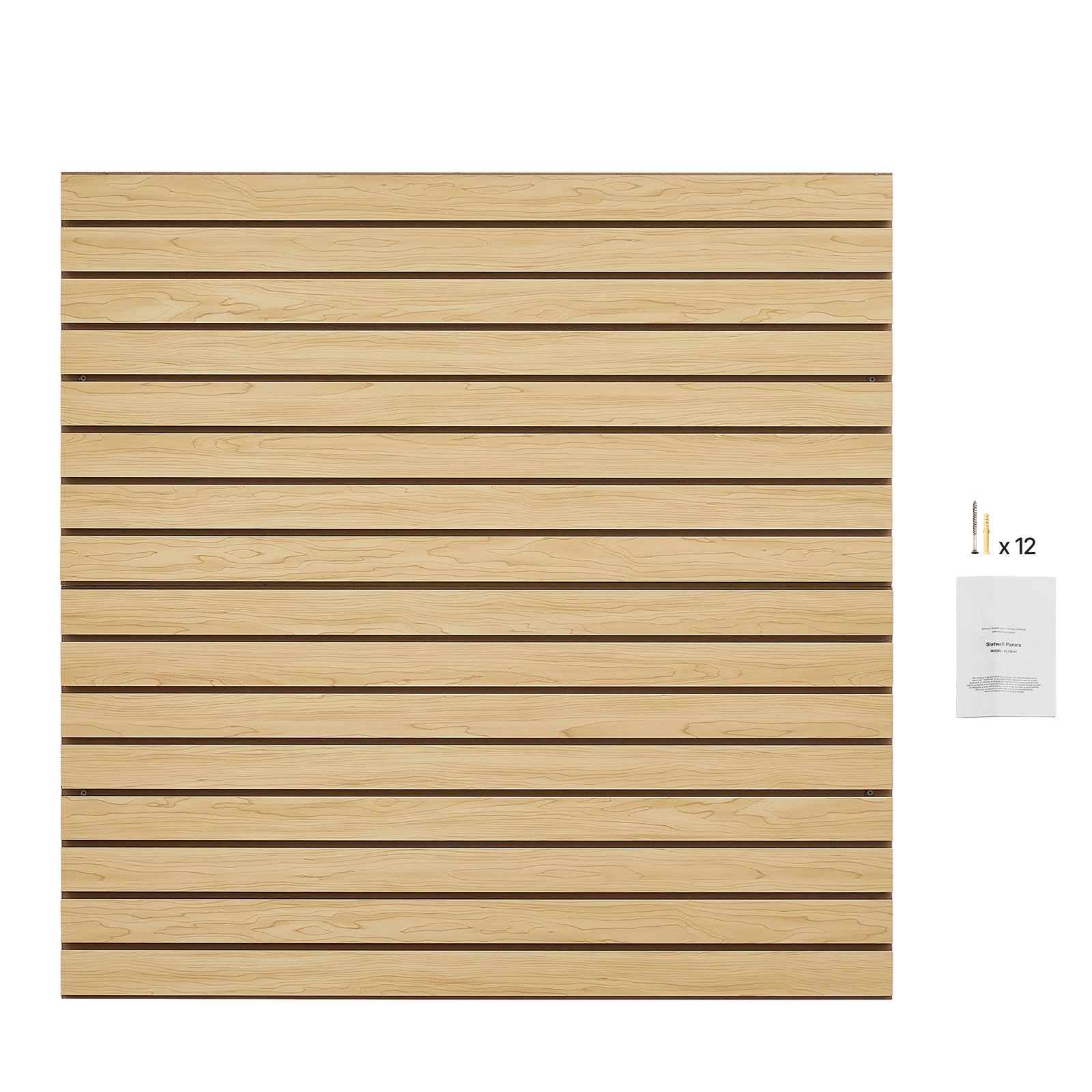 4 x 4 ft SlatWall Paneling MDF Natural Garage Slatwall with Modular Design