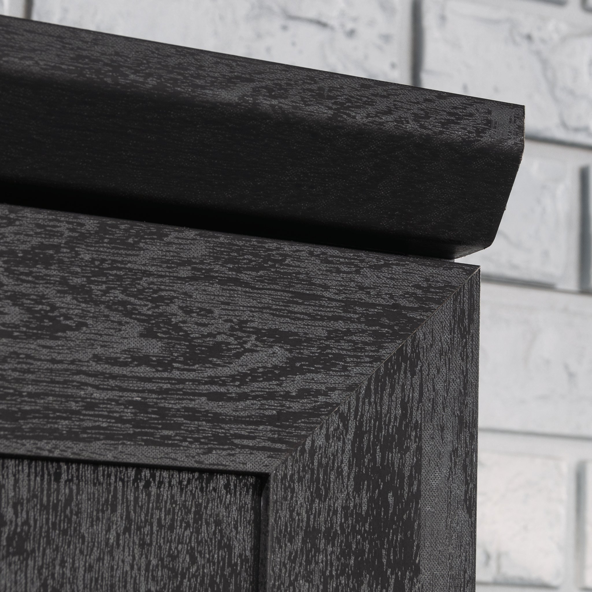 Storage Cabinet with Multipurpose Storage, Black Brown finish