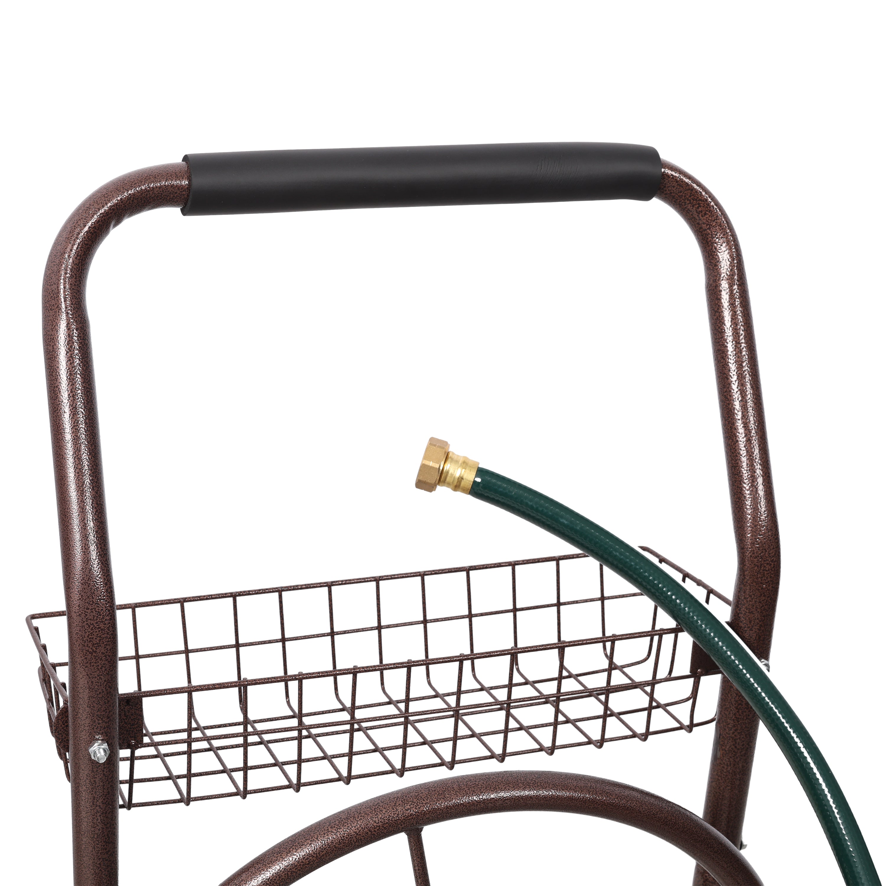 Expressions Metal Hose Reel Cart with Wheels - Heavy Duty Hose Caddie - 250 Ft Hose Capacity