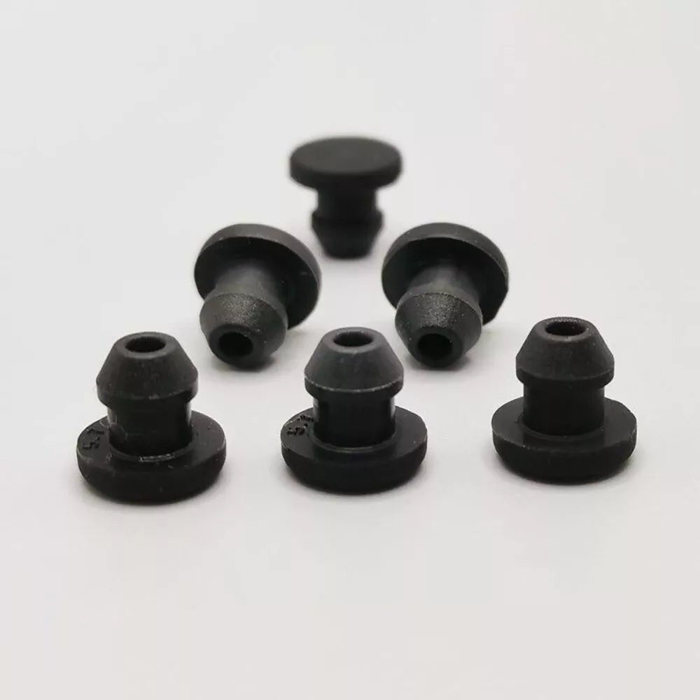 Black Snap - On Hole Plug Silicone Rubber Blanking Seal Bung Pipe Tube 2.5mm - 50mm - HomeDIYer