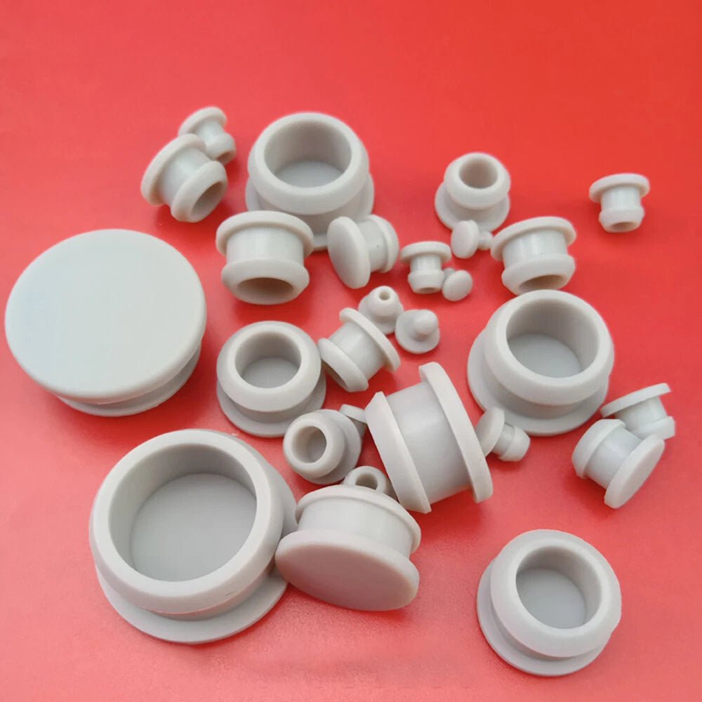 Grey Snap - On Hole Plug Silicone Rubber Blanking Seal Bung Pipe Tube 2.5mm - 30mm - HomeDIYer