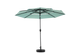 10 Ft Aluminum Auto-Tilt Patio Umbrella, 3-Tier Vented Canopy, Crank, Light Green
