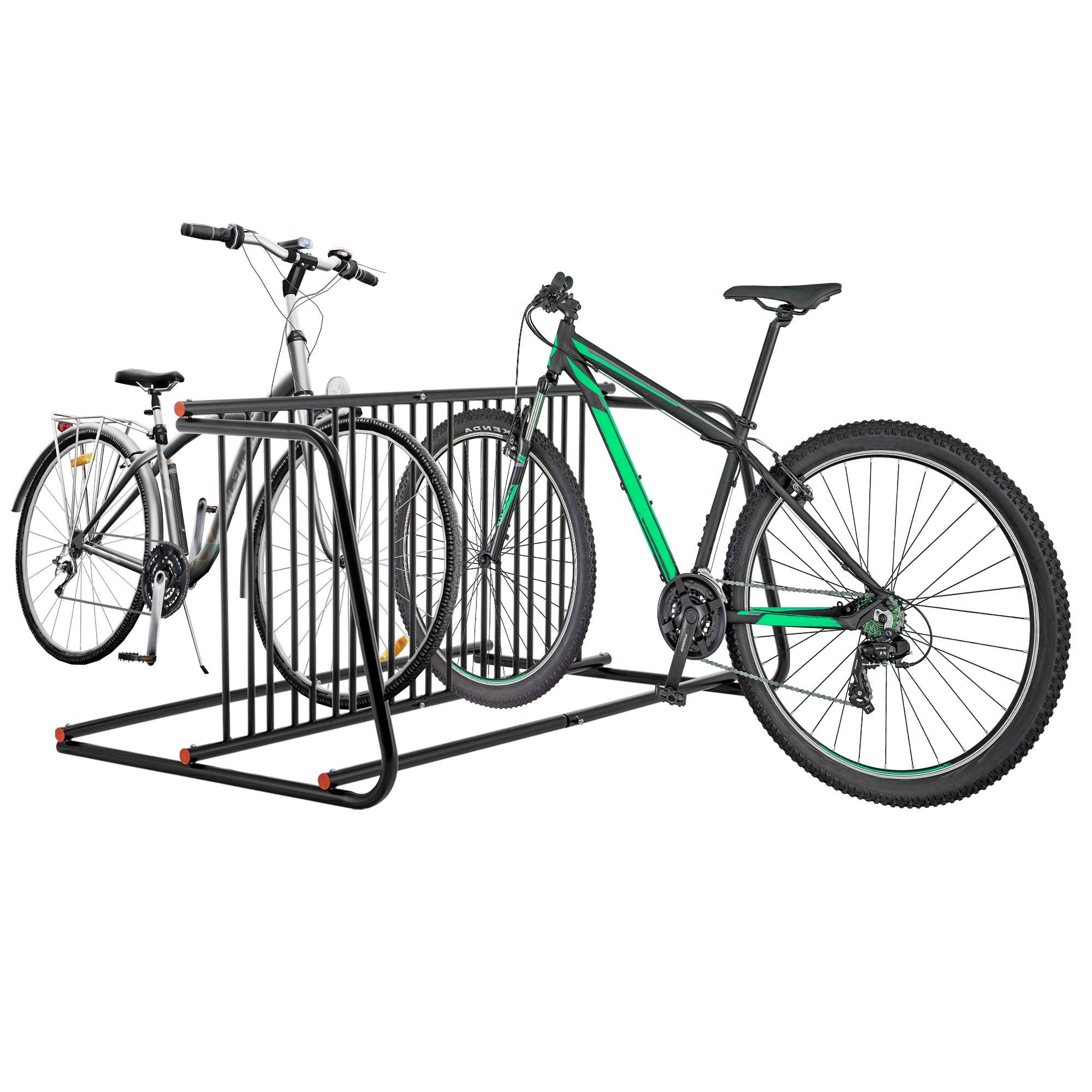 10-Bike Floor Bike Rack – Heavy-Duty Freestanding Metal Bicycle Storage for Garage, Storefront & School