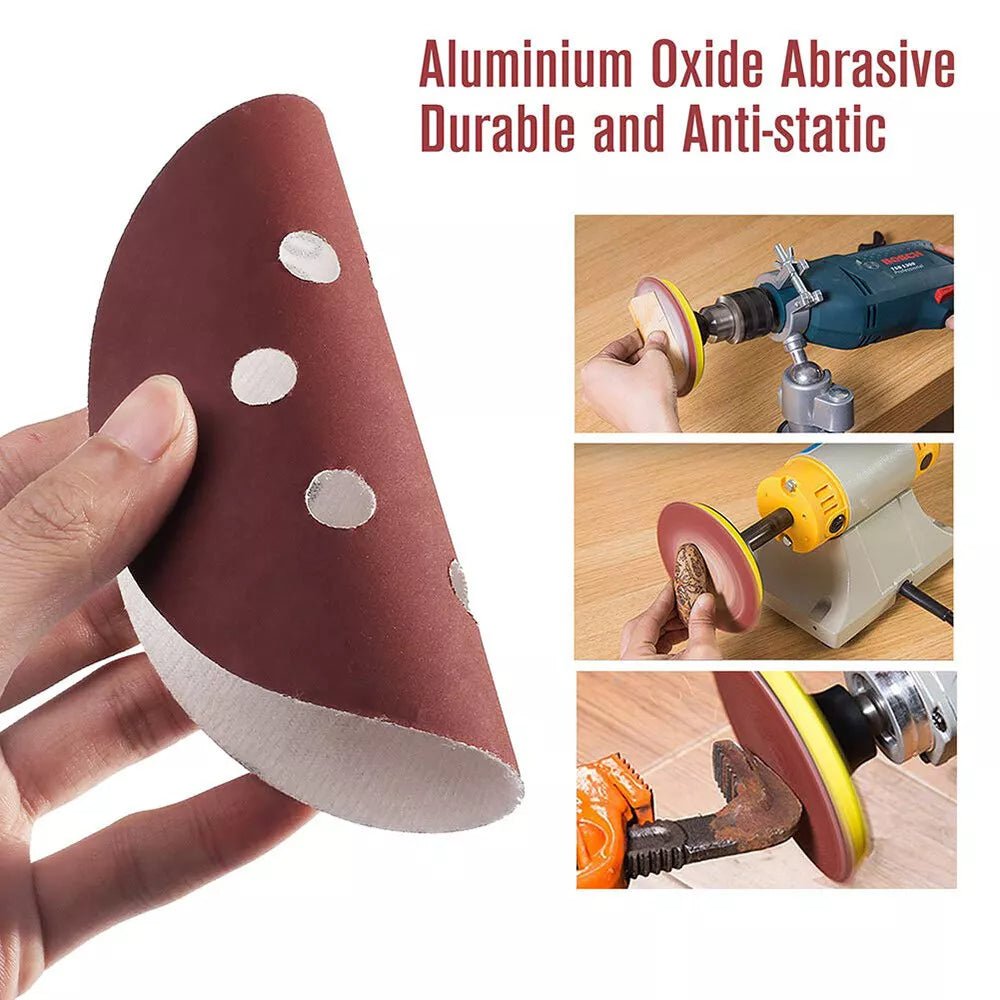 125mm 5" Sanding Discs 8 Hole 40 - 600 Grit Orbital Sander Sheets Sandpaper Pads - HomeDIYer