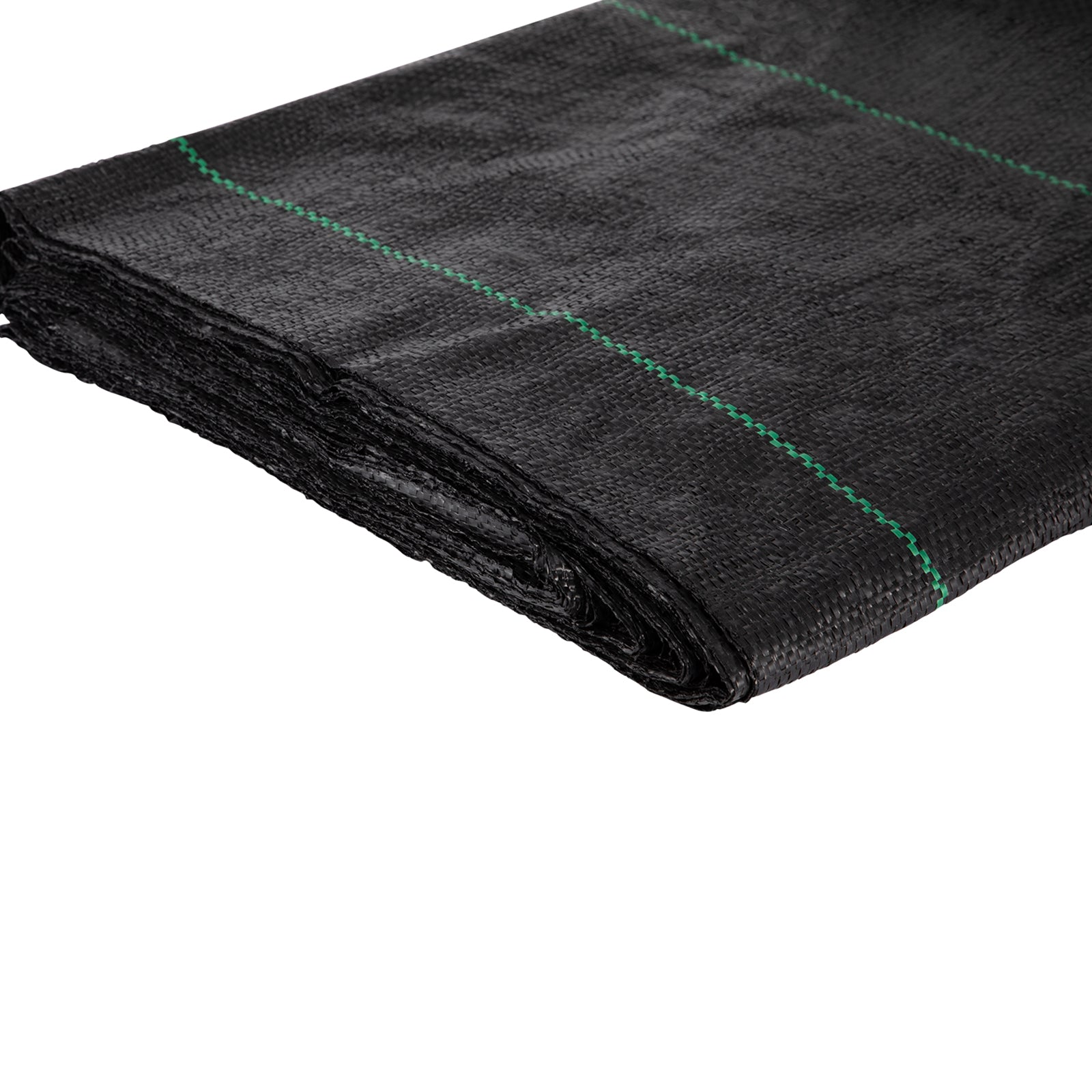 12.5ft x 30ft 3.5oz Woven Geotextile Driveway Fabric — 600lb Tensile Strength Underlayment & Weed Barrier Black