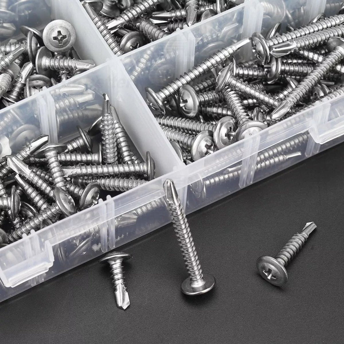 210Pcs Self Drilling Wafer Head Phillips Screws Stainless Steel Self Tapping Kit - HomeDIYer