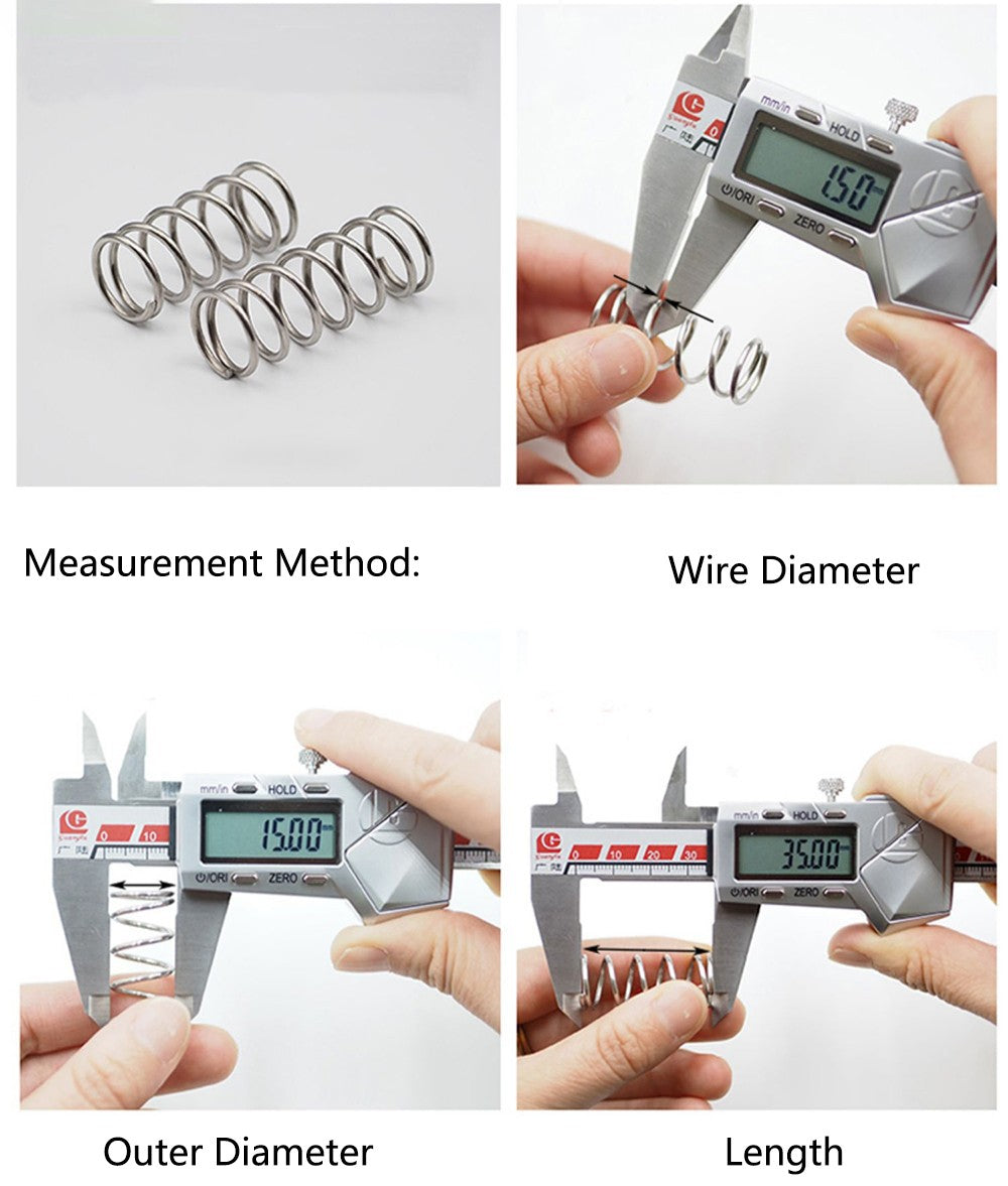 Stainless Steel Compression Spring, 0.7mm Wire, 5mm - 50mm Length, Small Springs