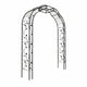 Metal Garden Arch 74 x 98 in, Black Iron Arbor Trellis for Climbing Plants & Weddings