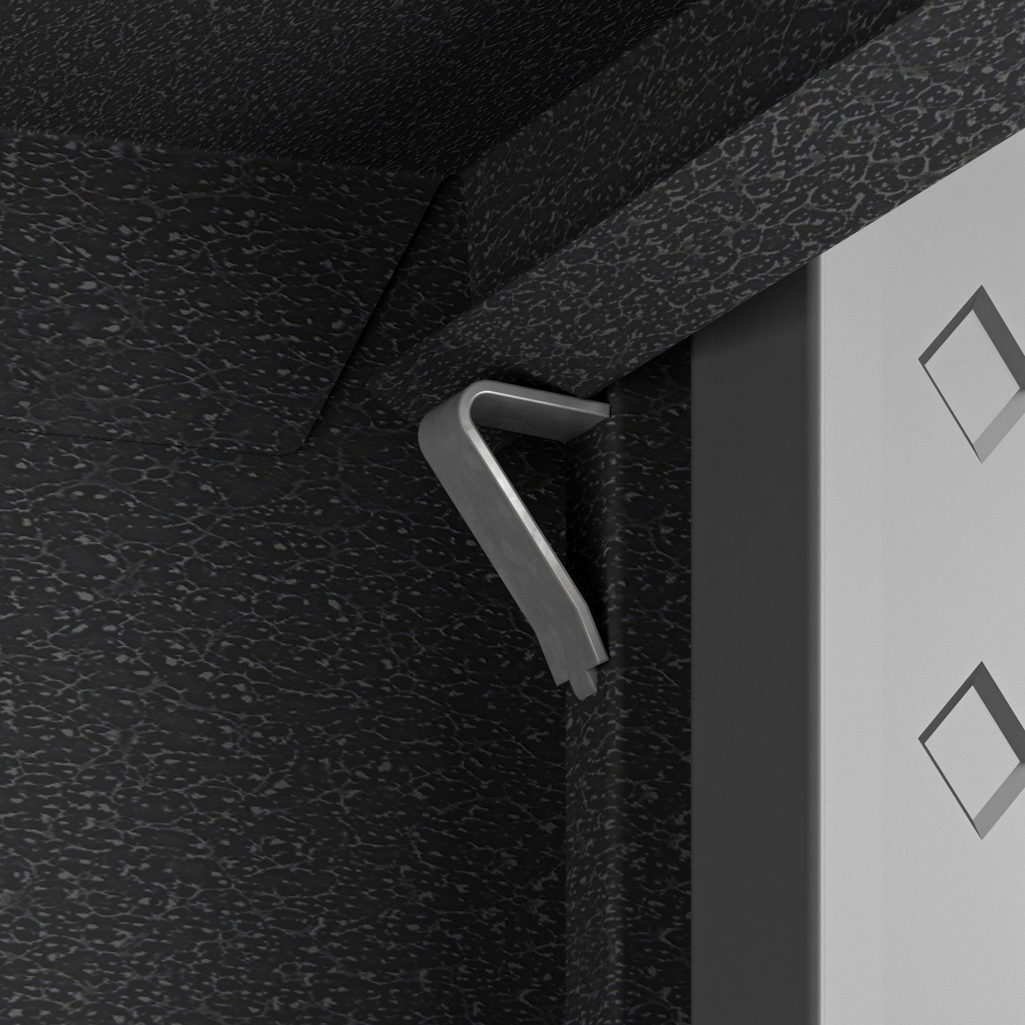 Floating Garage Cabinet in Dark Gray