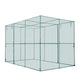 9.5ft x 6.36ft x 6.36ft Walk‑In Crop Cage — Tall Plant Protection Tent Zippered Door & Wind‑Resistant Frame Black Green