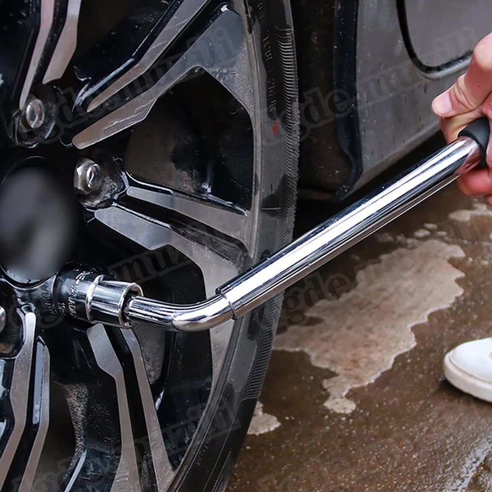 Extendable Wheel Telescopic Car Van Brace Socket Tyre Nut Wrench 17-19-21-23mm