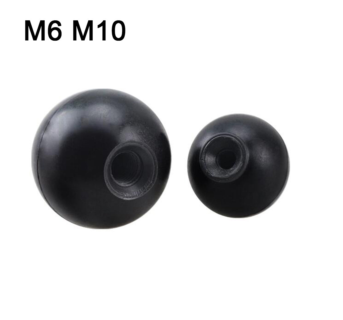 M6/M10 Ball-Head Black Plastic Wing Nut Handle Knob | HomeDIYer