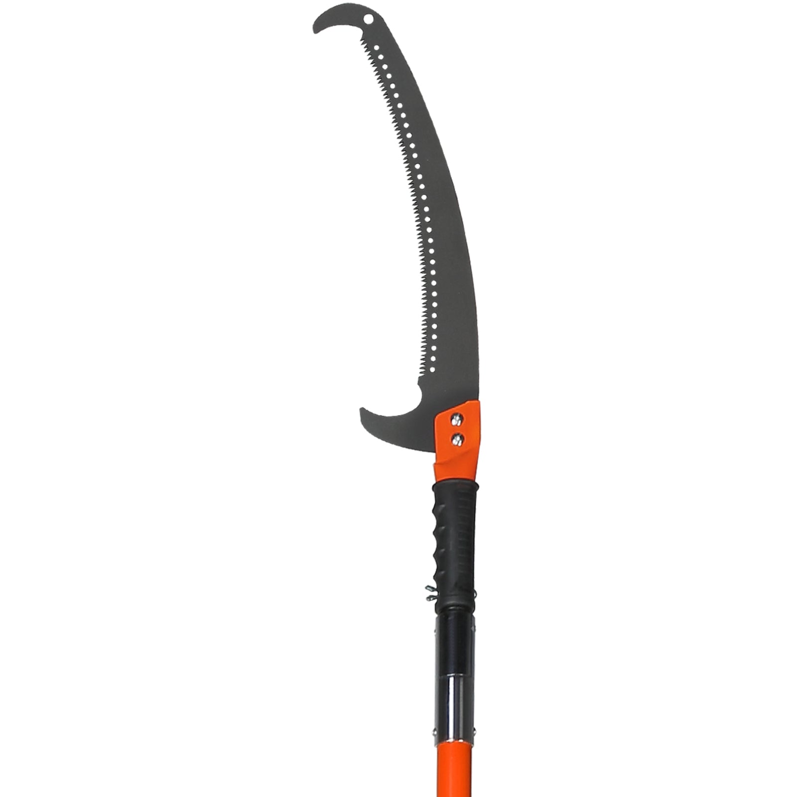 Manual Pole Saw – 7.3–27 ft Extendable Tree Pruner | Lightweight 11 lbs, Double-Lock Fiberglass Poles & Teflon Steel Blade