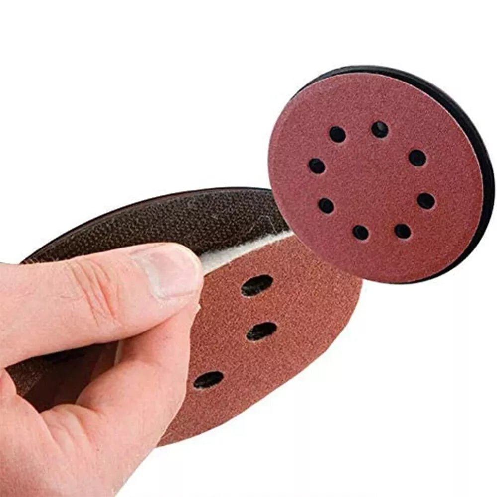 125mm 5" Sanding Discs 8 Hole 40 - 600 Grit Orbital Sander Sheets Sandpaper Pads - HomeDIYer