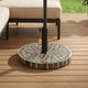 Enzo Round Outdoor Umbrella Base, Mosaic Ceramic Tile, Concrete-Filled, Fits 38–48 mm Poles