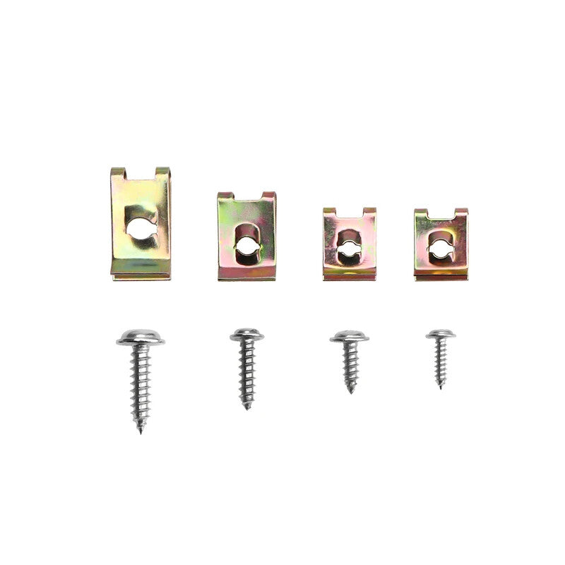 200‑Piece Clip Nut Snap Nut Assortment Set – Sheet Metal Screws &amp; Threaded U‑Nuts, M3 M4 M5