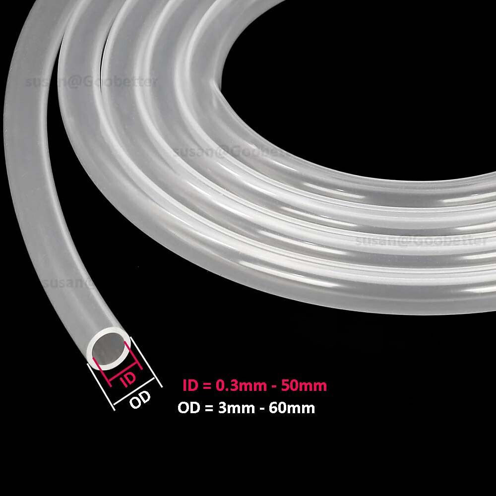 Clear Silicone Tubing — Food Grade Flexible Rubber Hose for Beer, Water & Medical Use | 0.3–50mm ID