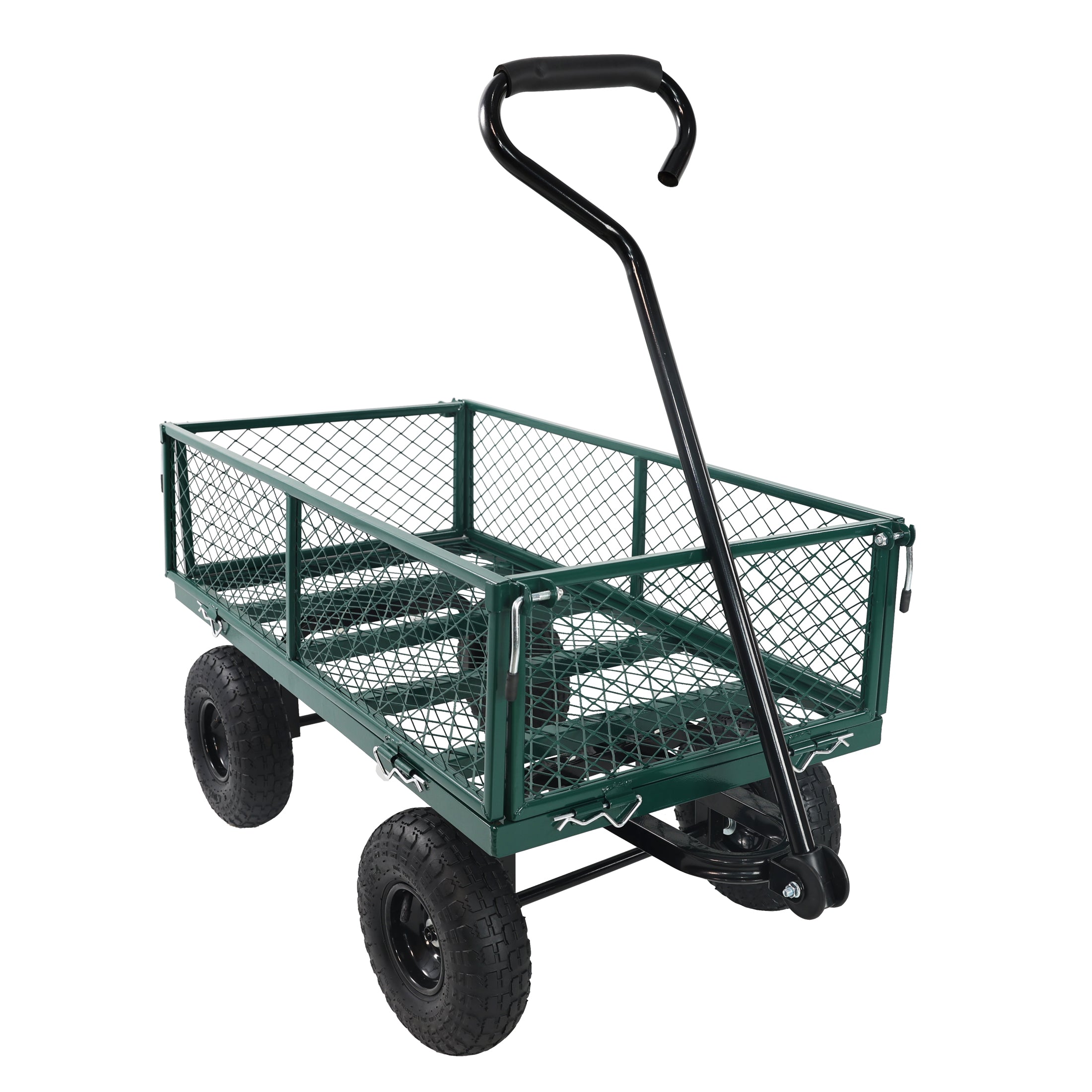 Wagon Cart Garden cart trucks make it easier to transport firewood (green)