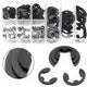 328x E-Clip Circlip Kit 1.5mm-22mm Circlips Lock Washers Black
