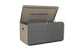 260 Gallon Plastic Deck Box — Extra‑Large Waterproof Outdoor Storage Bench with Wheels & Lock, Gray